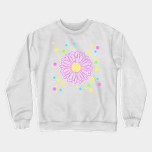 Sweet Daisy in pastel neon Crewneck Sweatshirt